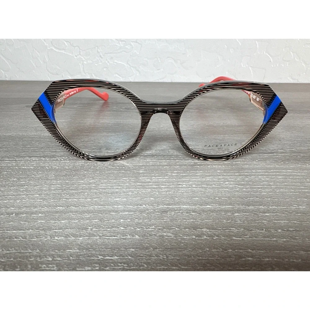 FACE‎ A FACE WITTY 1 Geometric Cat Eye Eyeglasse Frames Paris Hand Made Italy